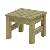 bijzettafel bij zet tafel van hout gaat lang mee past in elke tuin FSC gekeurd en Recyclebaar. staat leuk in elke tuin